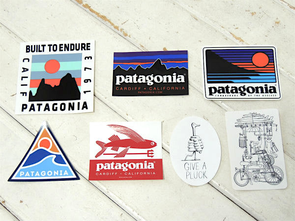 Patagonia パタゴニア カリフォルニア カーディフ限定 フラングフィッシュ＆波 ホワイト×グレー トラッカーハット ステッカー1枚