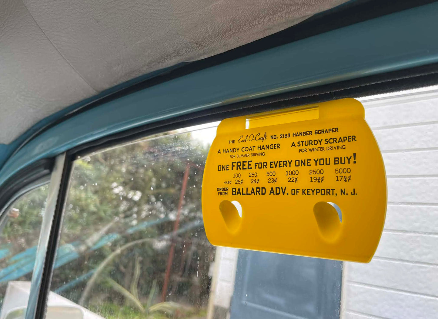 THE Exel-O-Craft イエロー アドバタイジング 2Way ハンガー付き ヴィンテージ 大雪 スクレーパー アイススクレーパー ヘラ USA