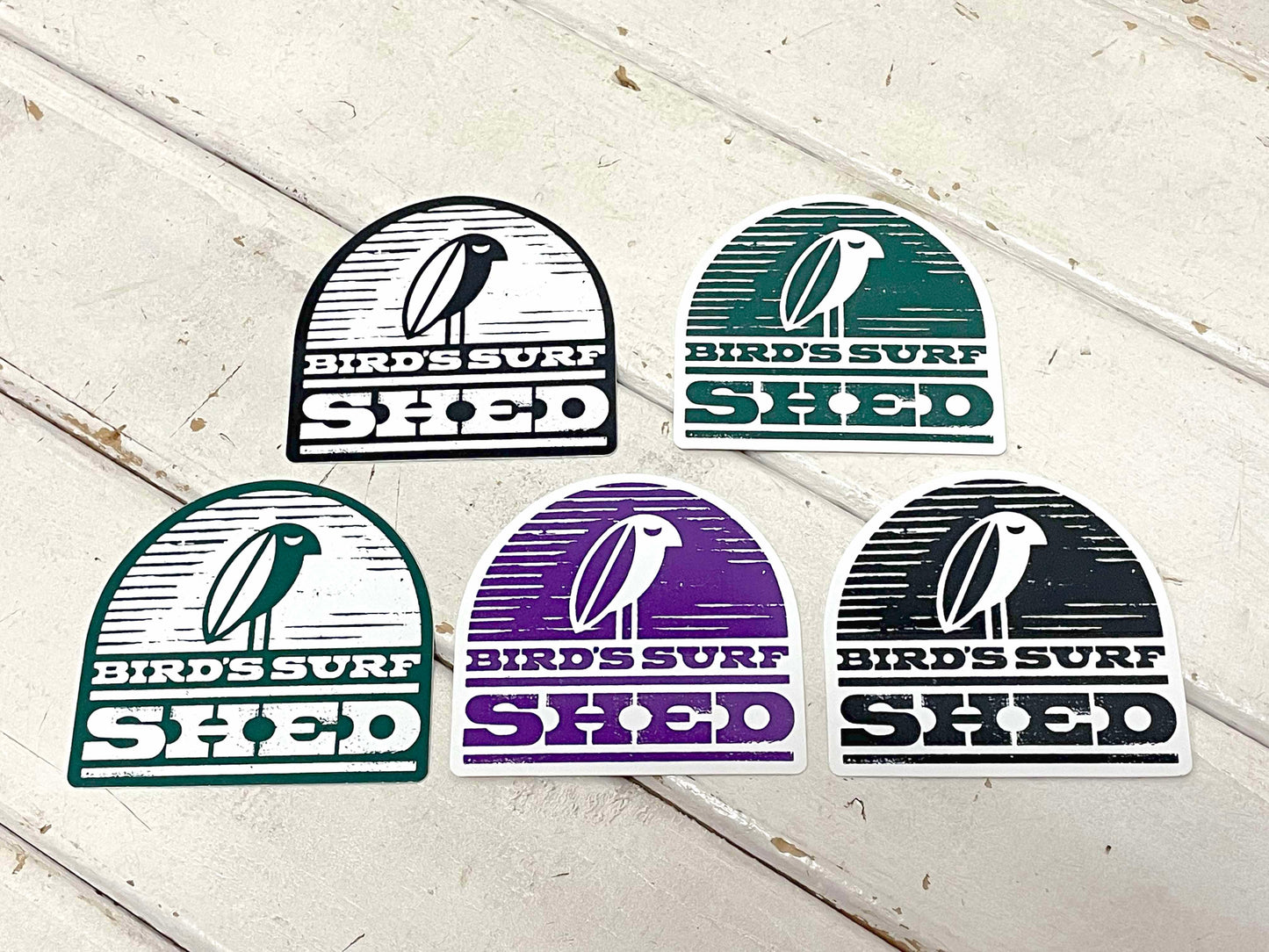 BIRD'S SURF SHED バードサーフシェッド カリフォルニア サンディエゴ サーフショップ ネイビー×イエロー 刺繍 トラッカーハット キャップ USA ステッカー付き