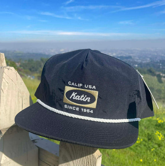 Katin ケイティンCALIF USA カリフォルニア サーフショップ ブラック 刺繍 Williams Hat キャップ 芯なし タイド表付き