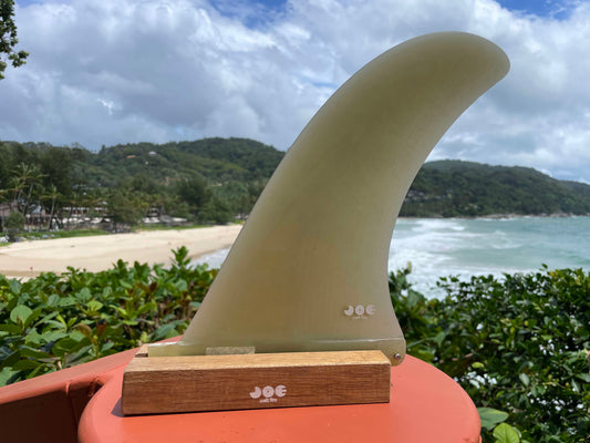 ハンドメイド JOE craft fins 9.75 CLEAR SMOKE フィン Model eito シングルフィン ロングボード