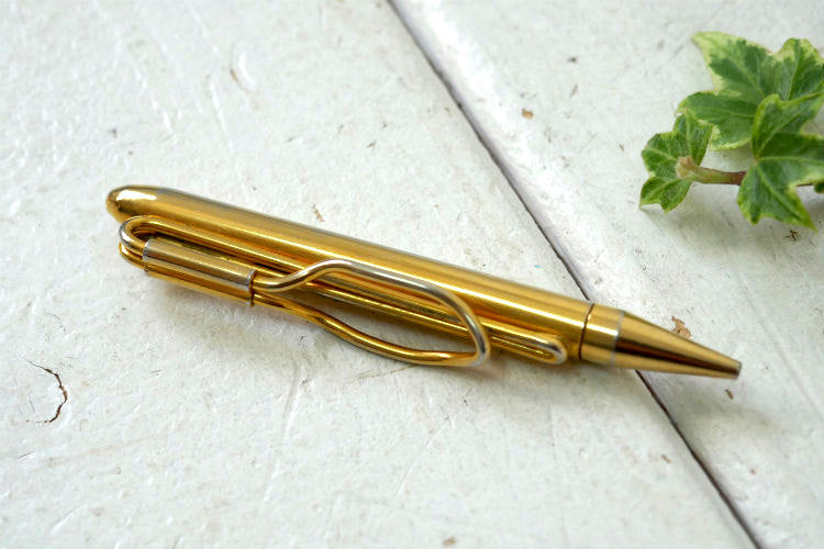 USA 1940~1950s ペンシル型 ヴィンテージ タイピン タイバー ゴールドトーン ファッション アクセサリー