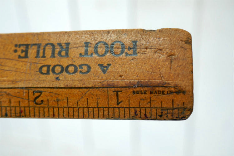 KIWI Shoe Polish キィウイ シューポリッシュ アドバタイジング 20's アンティーク 定規 ルーラー ものさし USA