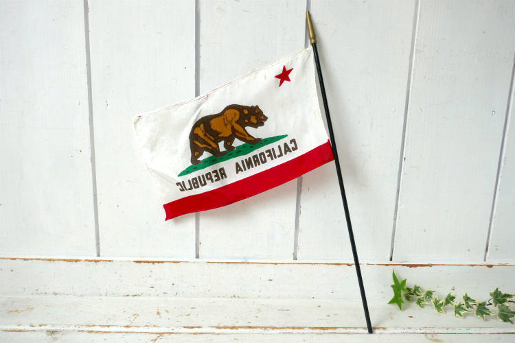 カリフォルニア州旗 グリズリー CALIFORNIA REPUBLIC クマ ヴィンテージ フラッグ USA