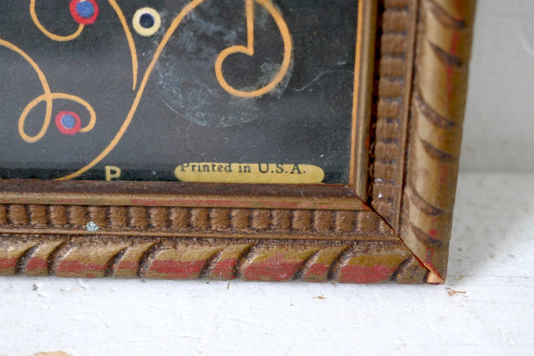 1920~1930年代 MOTHER Buzza motto 母 モットー ポエム 木製フレーム アンティーク  壁飾り ウォールデコ インテリア USA