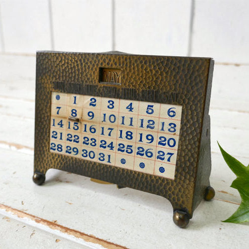 Kronheimer Oldenbusch Co K&O 真鍮製 OLD 1920's アンティーク デスクカレンダー 卓上カレンダー 大 USA