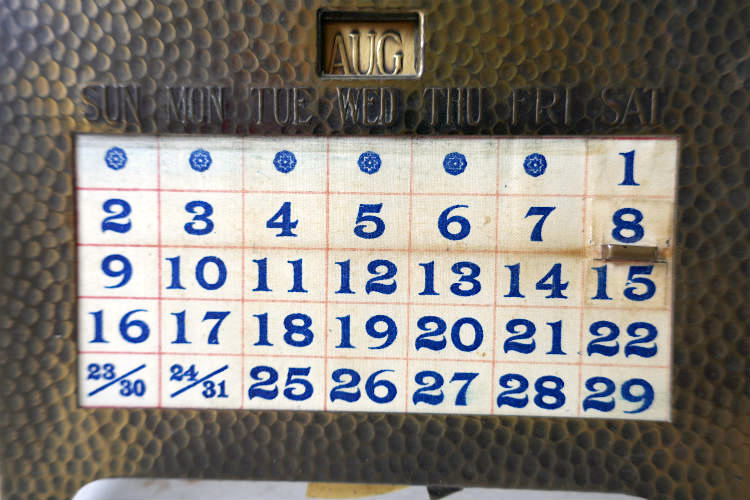 Kronheimer Oldenbusch Co K&O 真鍮製 OLD 1920's アンティーク デスクカレンダー 卓上カレンダー 大 USA
