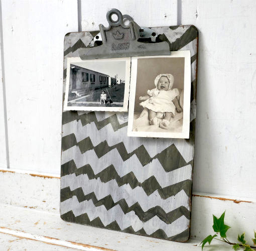 A&W シェブロン ストライプ ヴィンテージ クリップボード バインダー ステーショナリー リメイク品 USA