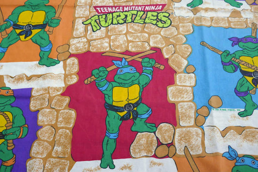 ミュータント タートルズ アメコミ 80’s ヴィンテージ ユーズドシーツ ボックスタイプ ベッドシーツ USA