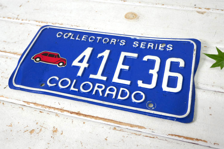 コレクターシリーズ US コロラド 41E36 ビンテージ アメ車 ナンバープレート カーライセンスプレート 2枚セット