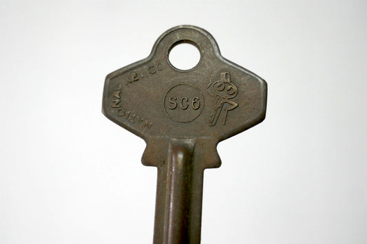 NATIONAL KEY ナショナル OLD SC6 ヴィンテージ ブランクキー 鍵 USA キャラクター ロゴ KEY 古鍵 デッドストック