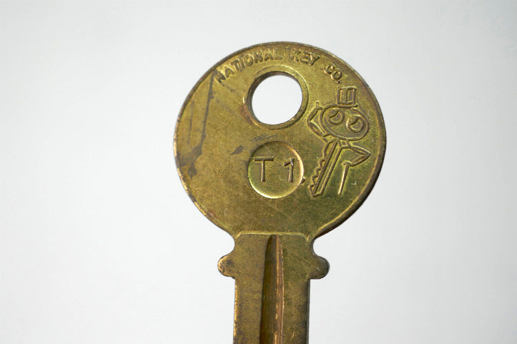 NATIONAL KEY ナショナル OLD ブランクキー クリーブランド T1 ヴィンテージ キー 鍵 USA キャラクター ロゴ デッドストック