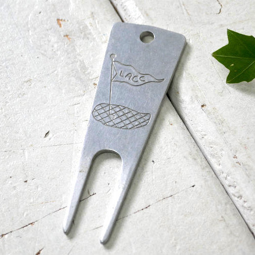 名門LACC ザ ロサンゼルス カントリー クラブ ゴルフ用品 ヴィンテージ グリーンフォーク キーホルダー アドバタイジング