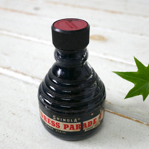 Shinola Dress Parade 50's ヴィンテージ シューポリッシュ シューシャイン 靴磨き ガラス容器 ボトル 瓶 USA