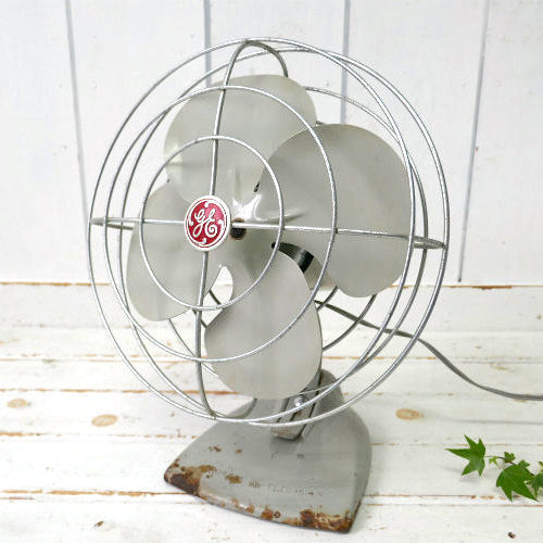GE ゼネラル エレクトリック グレー 50's ヴィンテージ ファン 扇風機 レトロ インテリア USA ジャンク品