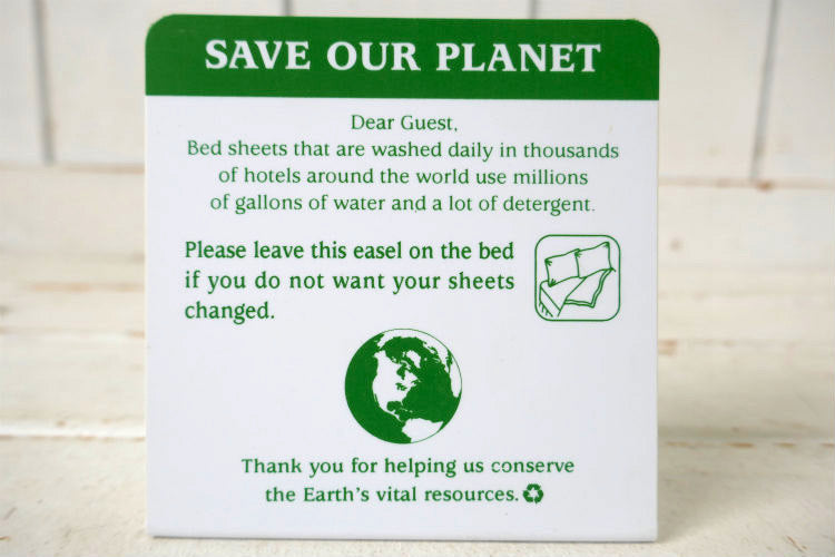 SAVE OUR PLANET 地球 卓上型 モーテル&ホテル サインプレート 卓上サイン カウンターサイン