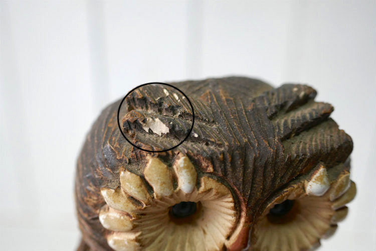 幸せの鳥 ふくろう フクロウ セラミック ヴィンテージ 置物 オーナメント インテリア オブジェ レトロ USA