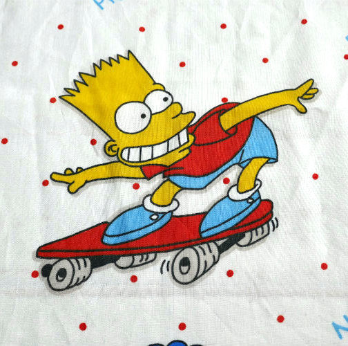 シンプソンズ The Simpsons アメコミ キャラクター ビンテージ ユーズドシーツ フラットシーツ ハーフサイズ 1/2 リメイク USA