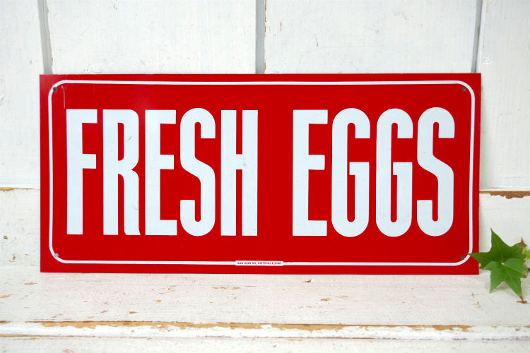 AAA SIGN COMPANY FRESH EGGS 産みたて卵 ヴィンテージ サイン看板 壁飾りインテリア USA
