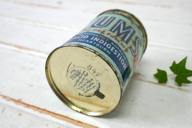 TUMS タムズ タブレット付き 1940~1950s ヴィンテージ ティン缶 ブリキ缶 タブレット缶 アドバタイジング USA