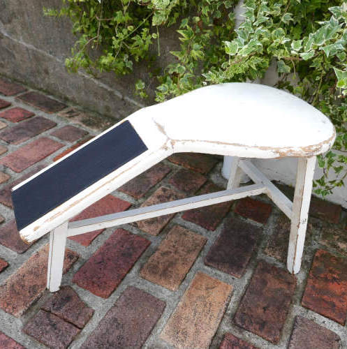 シャビー 木製 ホワイト アンティーク &ヴィンテージ フィッティング スツール フットスツール ベンチ 椅子 USA