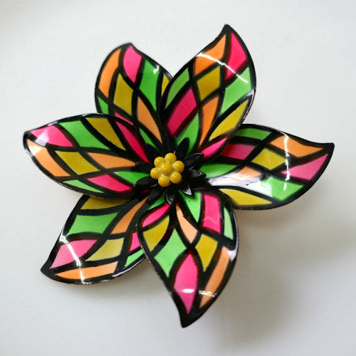 Coro コロ ニューヨーク USA フラワー 花 立体フラワー カラフル ヴィンテージ ブローチ アクセサリー コスチュームジュエリー USA