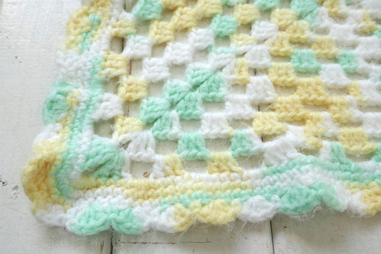 アメリカ パステルカラー 正方形 ヴィンテージ ニットブランケット ひざ掛け ブランケット ハンドメイド 古着 USA