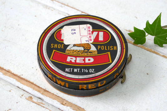 RED シュー ポリッシュ MADE BY THE KIWI ヴィンテージ ティン缶 靴磨き USA