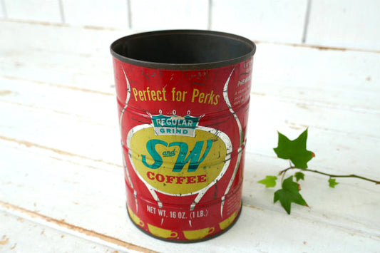 S and W COFFEE プレミアムブレンド コーヒー USA ヴィンテージ コーヒー缶 S&W サンフランシスコ