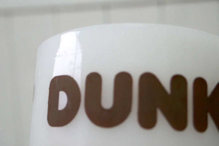 DUNKIN DONUTS ダンキンドーナツ ミルクガラス製 グラスベイク 70's ヴィンテージ マグカップ 食器 コーヒーマグ USA