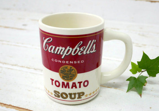 キャンベルスープ Campbell's トマトスープ缶 ノベルティ セラミック製 70's ヴィンテージ マグカップ コーヒーマグ 食器 USA
