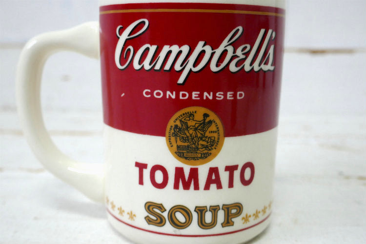 キャンベルスープ Campbell's トマトスープ缶 ノベルティ セラミック製 70's ヴィンテージ マグカップ コーヒーマグ 食器 USA