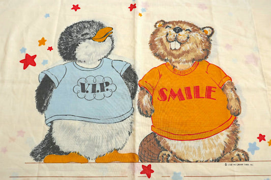 シャツテイルズ Shirt Tales ホールマーク 動物 キャラクター 80’s ヴィンテージ ピローケース 枕カバー USA
