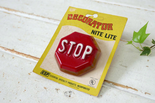 STOP サイン ストップサイン型 Decorator Nite Lite デッドストック ヴィンテージ ナイトライト ランプ 足元灯 USA