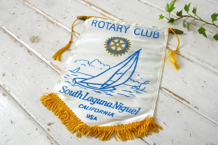 Rotary Club ロータリークラブ カリフォルニア ラグーナ ヨット柄 ヴィンテージ バナー タペストリー フラッグ USA