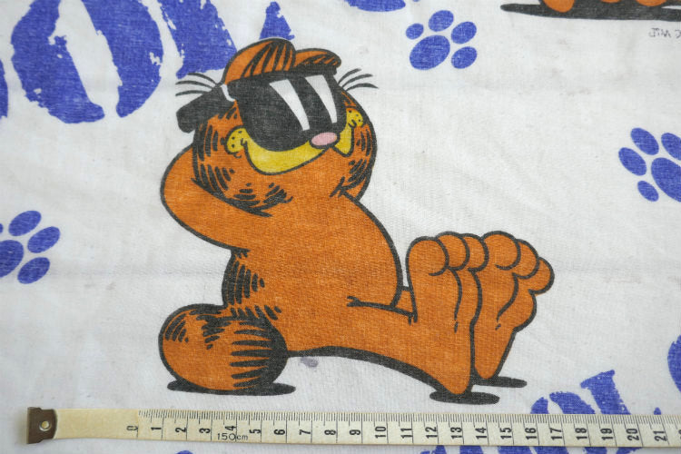 ガーフィールド Garfield アメコミ COOL CAT 1978年 ヴィンテージ ユーズドシーツ ボックスシーツ ベッドシーツ USA
