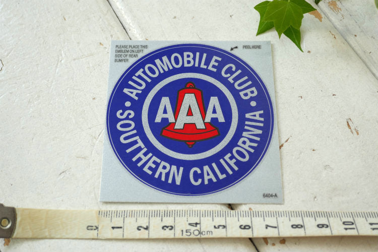 AAA トリプルエー AUTOMOBILE CLUB 南カリフォルニア  限定品 オリジナル　ステッカー 正規品 当時モノ デッドストック