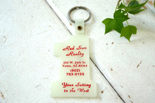 Red Sun Realty アリゾナ州 不動産会社 デッドストック アドバタイジング ヴィンテージ ナンバー1 キーホルダー
