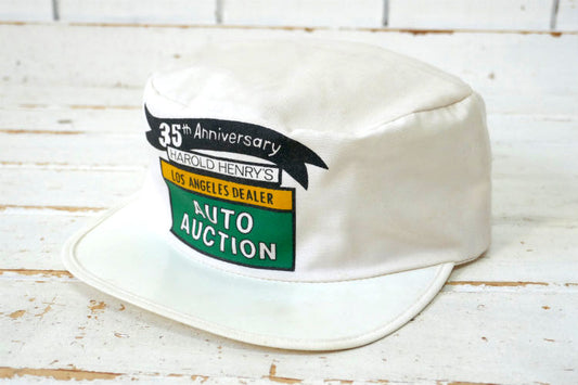 ロサンゼルス オートオークション 35周年記念 80's ヴィンテージ キャップ ペインターキャップ 帽子 古着 USA