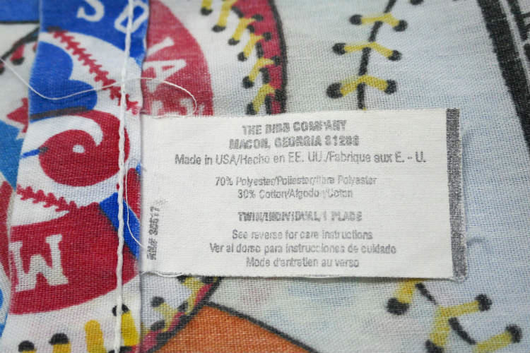 MLB メジャーリーグ チームロゴ 野球ボウル ユーズドシーツ ベッドシーツ フラットタイプ USA