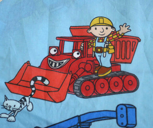 ボブとはたらくブーブーズ アニメ トラック ショベルカー ユーズドシーツ ベッドシーツ ボックスタイプ USA