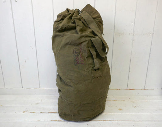 ミリタリー カーキ キャンバス ヴィンテージ ダッフルバッグ ショルダーバッグ かばん JAPAN 里帰り品 USA