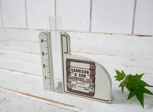 Garrison & Son Ginning Co 老舗 コットンメーカー ティン製 ヴィンテージ 試験管スタンド 卓上サイン USA