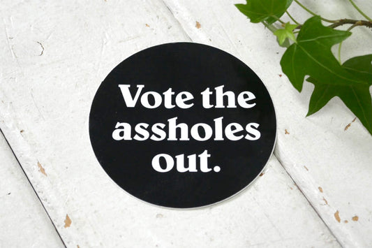 Vote the assholes out. 環境問題 地球環境 自然環境保護 メッセージ パタゴニア patagonia ステッカー カリフォルニア  USA