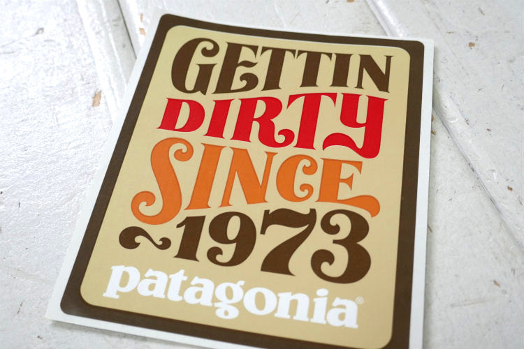 GETTIN DIRTY SINCE 1973 patagonia パタゴニア ステッカー USA カリフォルニア ベンチュラ