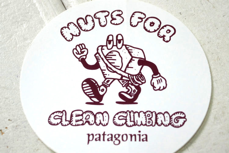 ミスターヘックス NUTS FOR CLEAN CLIMBING patagonia クリーンクライミング パタゴニア ステッカー USA アウトドアブランド キャラクター