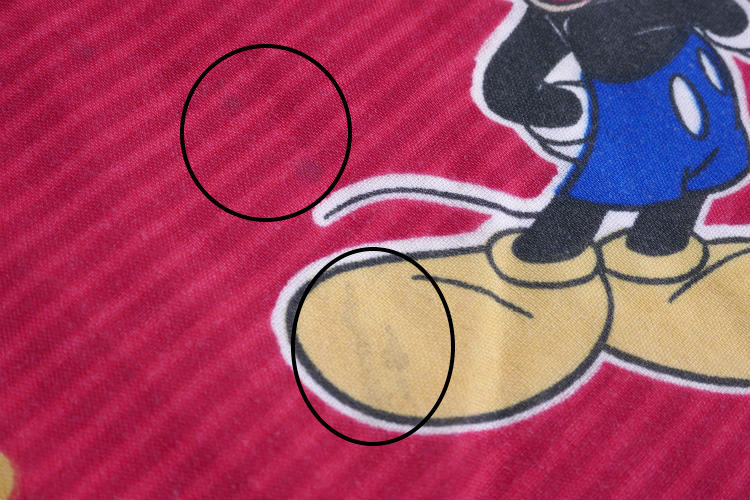 ミッキーマウス ディズニー 星 スター ストライプ ヴィンテージ ユーズドシーツ ボックスタイプ ベッドシーツ USA