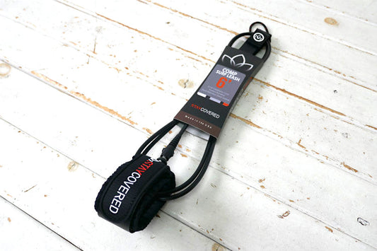 6'0'' COMP SURF LEASH コンプ ステイカバード MAT BLACK マットブラックカリフォルニア リーシュ サーフィン ショートボード&ツインフィン&フィッシュボード