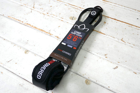 5'6 COMP SURF LEASH コンプ ステイカバード MAT BLACK マットブラックカリフォルニア リーシュ サーフィン ショートボード&ツインフィン&フィッシュボード