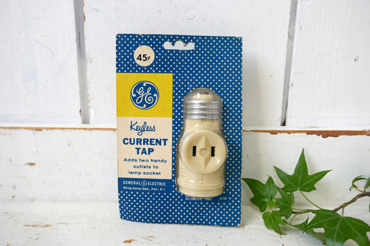 General Electric GE ゼネラルエレクトリック Keyless Current Tap デッドストック ヴィンテージ 1灯2差クラスタ ソケット 照明用 USA